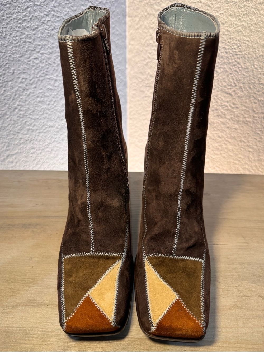 Materia Prima Italy Patchwork Suede Ankle Boots EU 39.5 US 9 Brown
NWOT - Picture 4 of 12